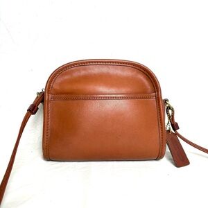 COACH 9017 Abbey 1998 USA British Tan Leather Crossbody Bag Purse